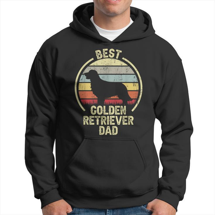 Best Dog Father Dad - Vintage Golden Retriever  Hoodie
