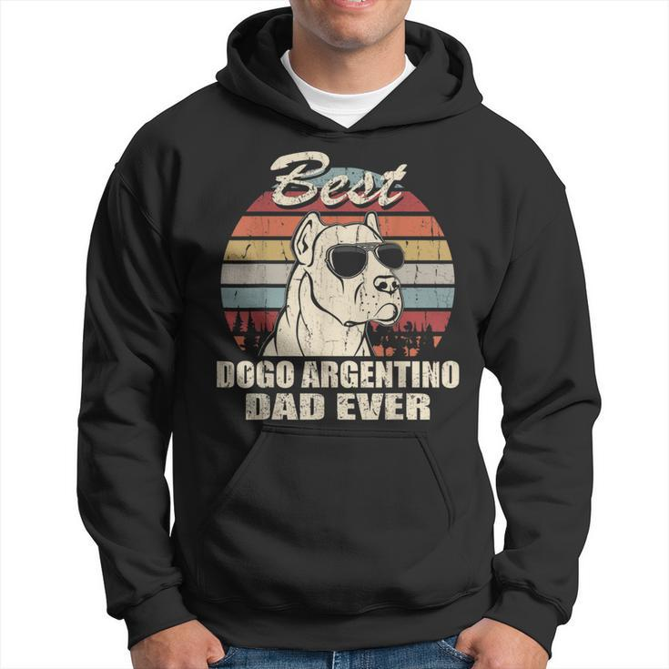 Best Dogo Argentino Dad Ever Vintage Retro Dog Dad  Hoodie