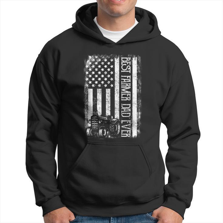 Best Farmer Dad Ever With Us American Flag Fathers Day Hoodie