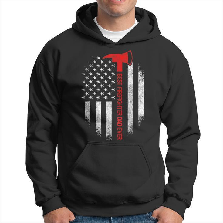 Best Firefighter Dad Ever American Flag Fathers Day  V2 Hoodie