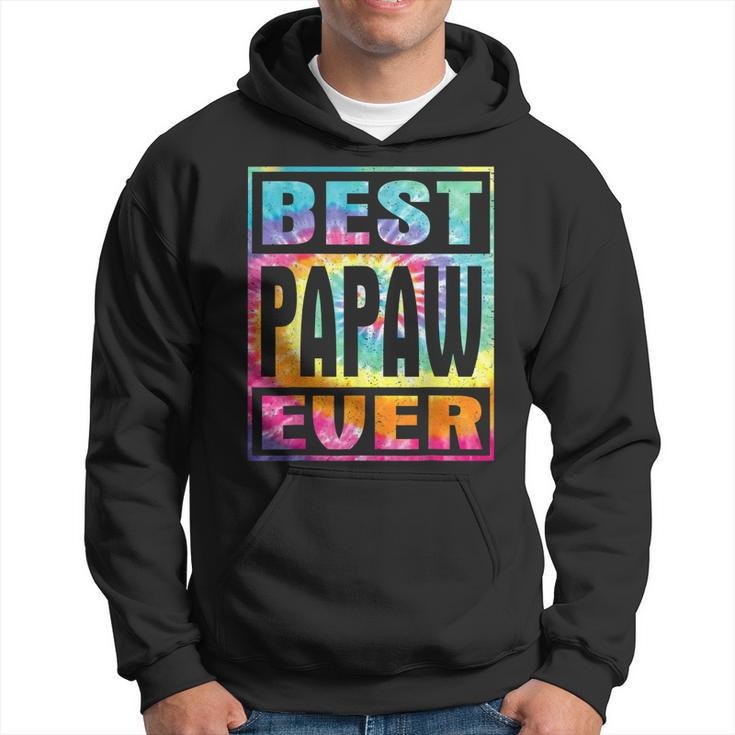 Best Papaw Ever Vintage Tie Dye Funny Fathers Day Hoodie