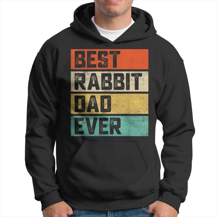 Best Rabbit Dad Ever Funny Rabbits  Men Father Vintage  Hoodie