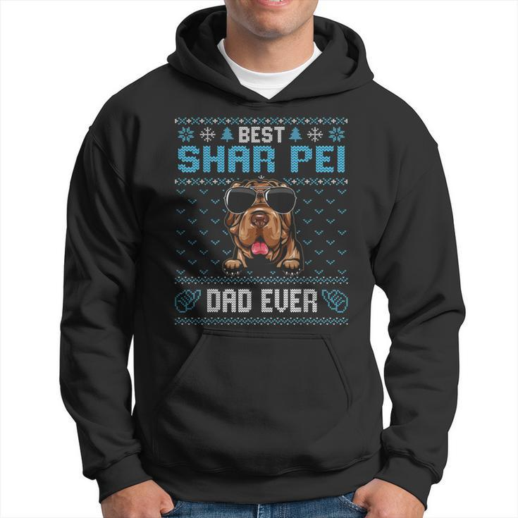 Best Shar Pei Dad Ever Ugly Christmas For Dog Dad Hoodie