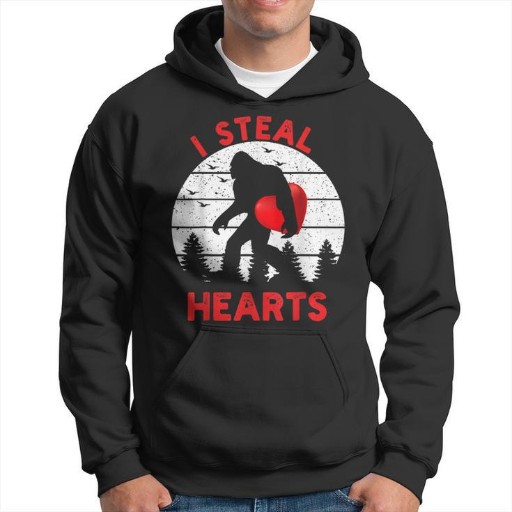 Bigfoot Sasquatch Yeti Believe I Steal Hearts Valentines Day  Hoodie