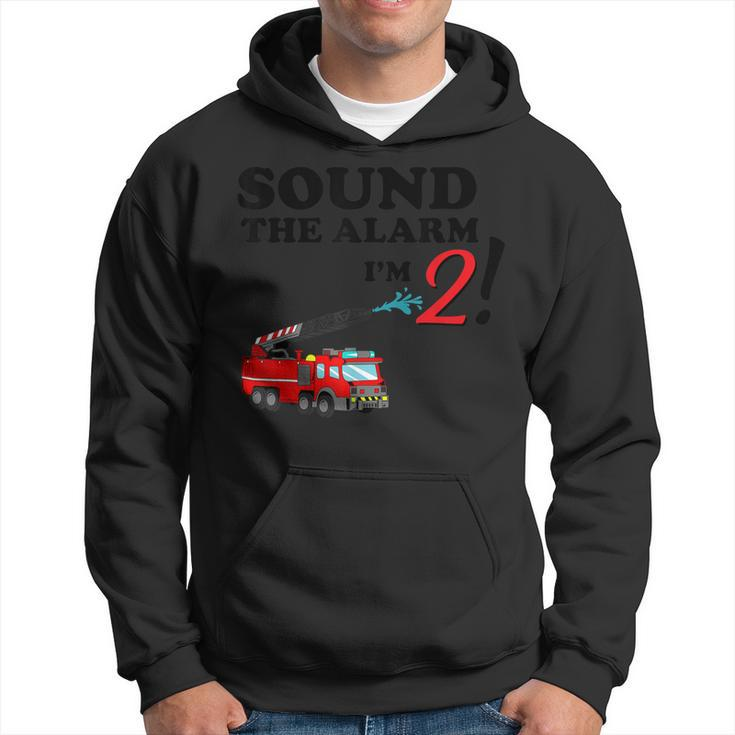 Birthday 2 Year Old Fire Fighter Truck | 2Nd Bday Hoodie