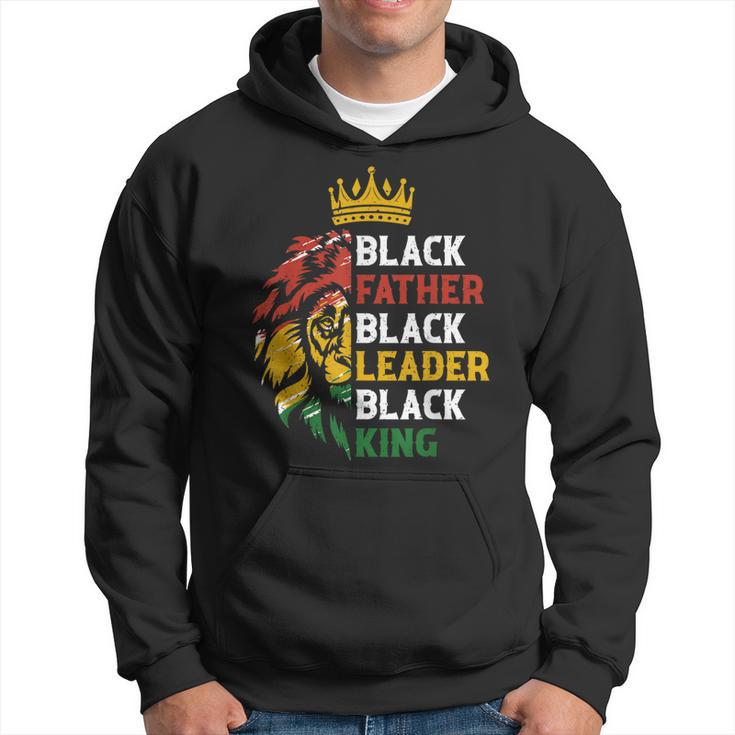 Black Father Black Leader Black King Junenth Lion Dad  Gift For Mens Hoodie