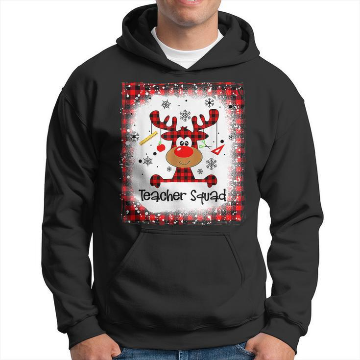 Bleached Teacher Squad Reindeer Funny Teacher Christmas Xmas V28 Men Hoodie Graphic Print Hooded Sweatshirt