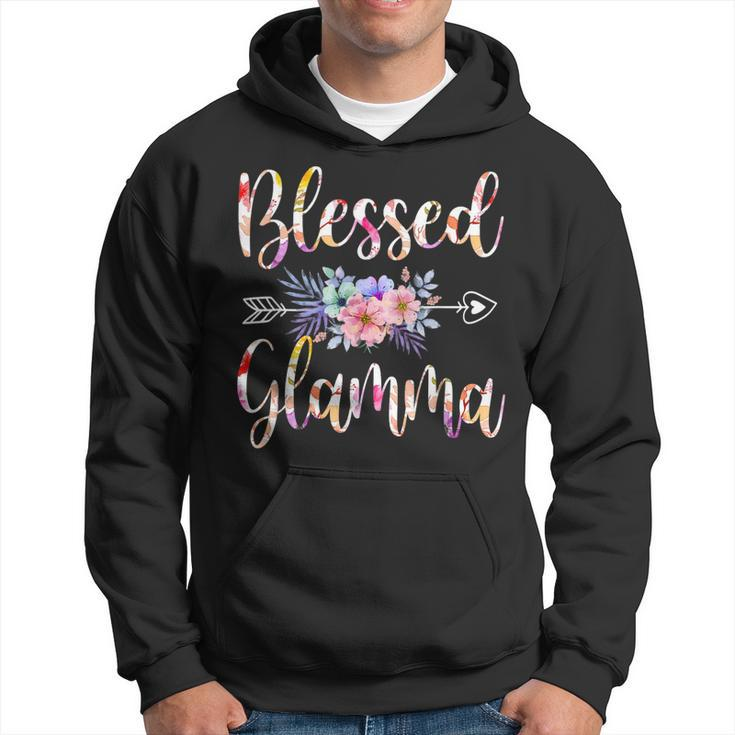 Blessed Glamma Mothers Day Floral Funny  Hoodie