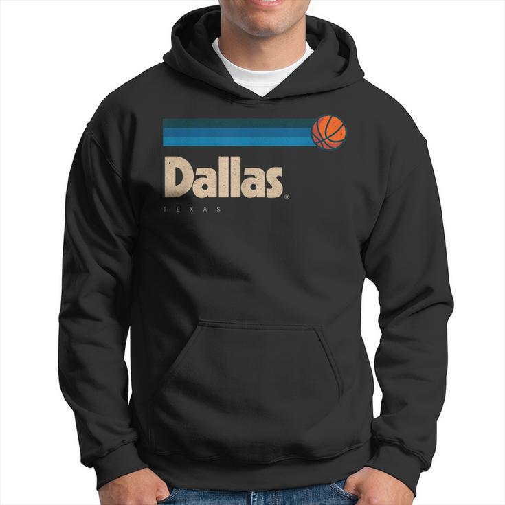 Blue Dallas Basketball B-Ball City Texas Retro Dallas  Hoodie