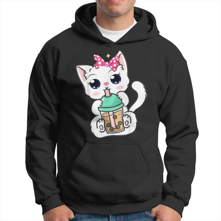 Boba Tea Cat Bubble Tea Cat Milk Tea Kawaii Anime Cat Hoodie