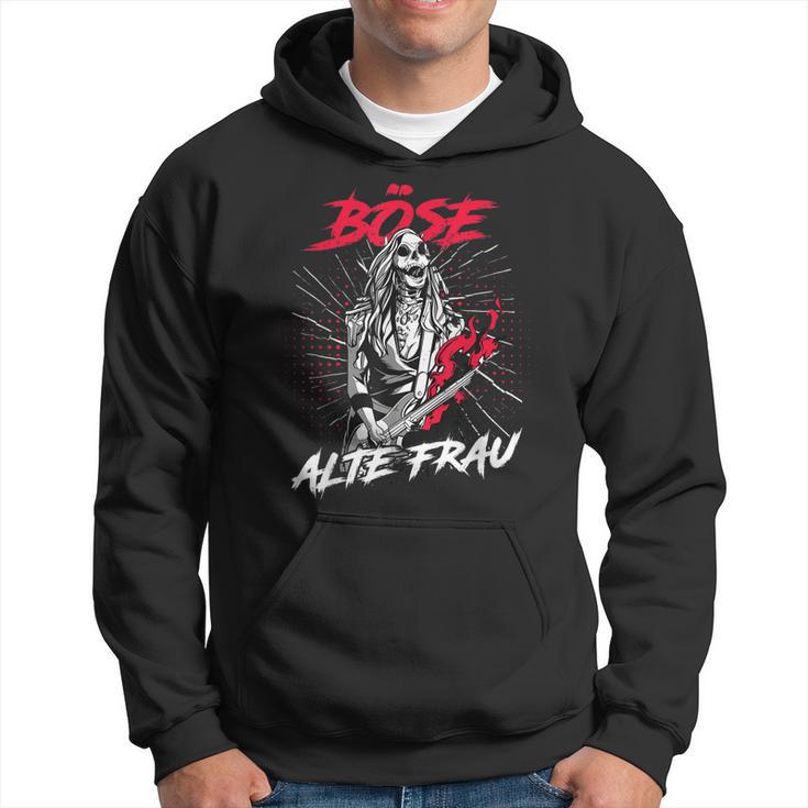 Böse Alte Frau Oma Rockerin Spruch Hoodie