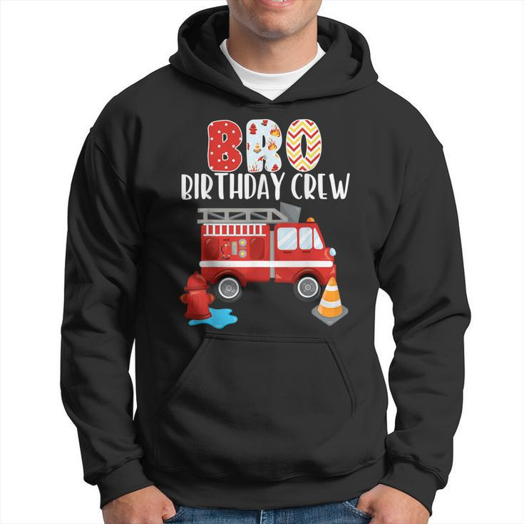 Bro Birthday Crew Fire Truck Little Fire Fighter Bday Party  Hoodie