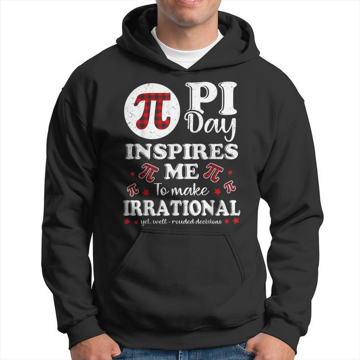 Buffalo Plaid Pi Symbol Pi Day Inspires Me Math Lover Gifts  V2 Hoodie