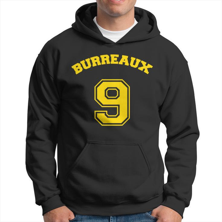 Burreaux Number 9 Louisiana Football Fan Men Hoodie Graphic Print Hooded Sweatshirt