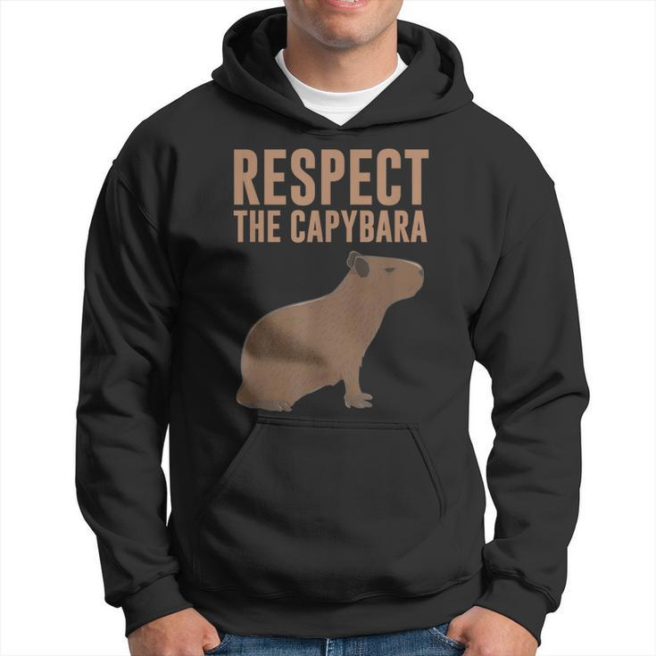 Capybara Gifts Respect The Capybara Cute Animal Hoodie