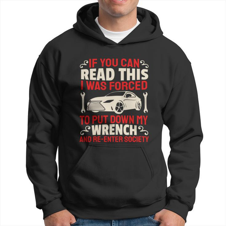 Car Mechanic Wrench Funny Gift Car Automobile Guy Auto Mechanic Cute Gift Hoodie