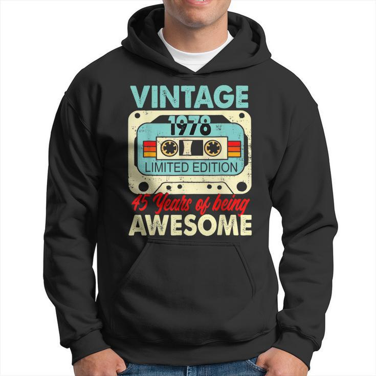 Cassette Vintage 1978 45 Years Of Being Awesome Hoodie