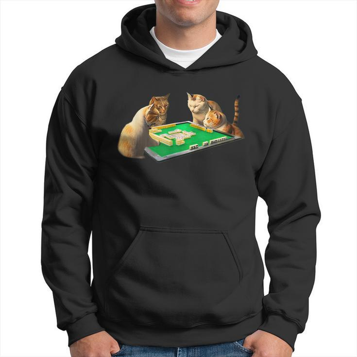 Cat Mahjong Funny  With Letters Mens Funny Clothes Funny Goods Gift Jokushi  Hoodie