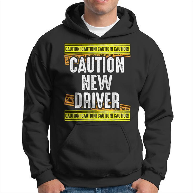 Caution New Driver - Driving Licence Celebration Men Hoodie Graphic Print Hooded Sweatshirt