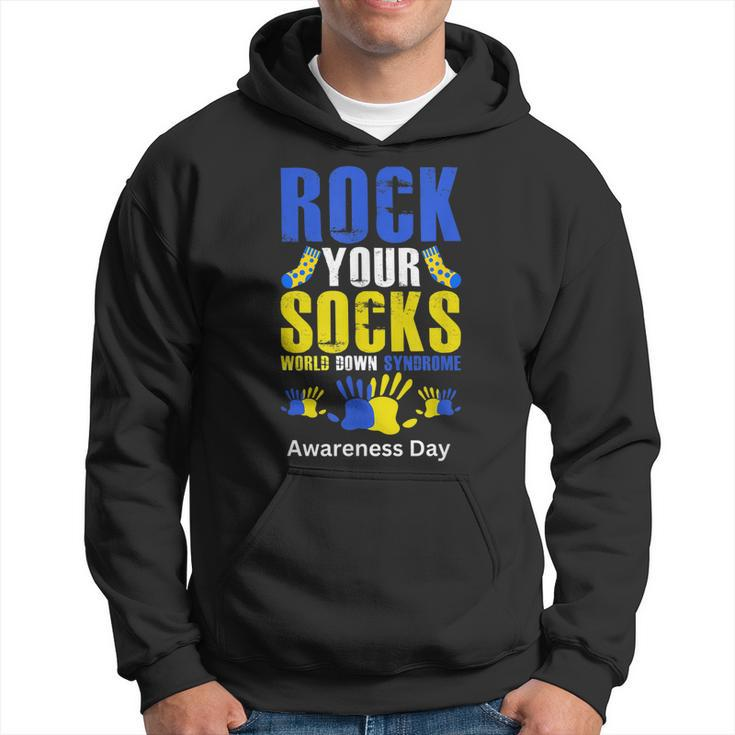 Celebrate Rock Your Socks World Down Syndrome Awareness Day  Hoodie