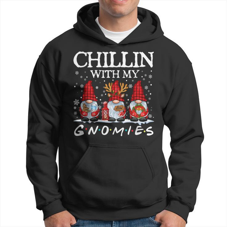 Chillin With My Gnomies Cute Gnomes Christmas Holiday Men Hoodie