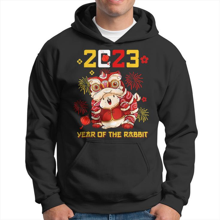 Chinese New Year 2023 Cute Dragon Year Of The Rabbit Zodiac  Men Hoodie Graphic Print Hooded Sweatshirt