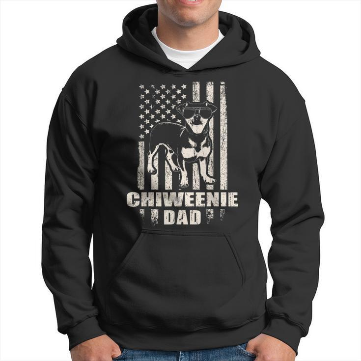 Chiweenie Dad Cool Vintage Retro Proud American  Hoodie