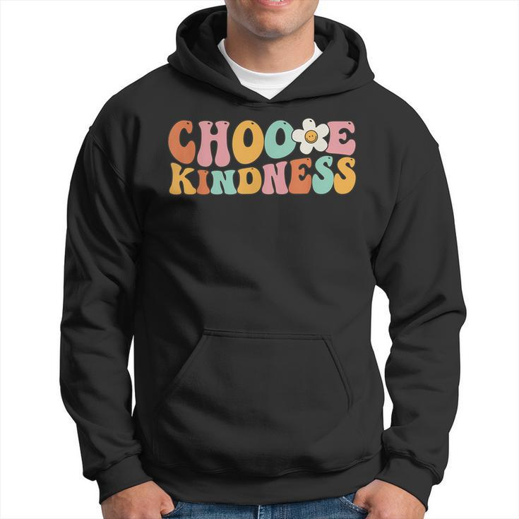 Choose Kindness Retro Groovy Be Kind Inspirational Teacher  Hoodie