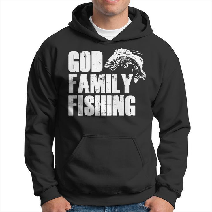 Christian Fisherman Gift God Family Fishing Men Dad Vintage  Hoodie