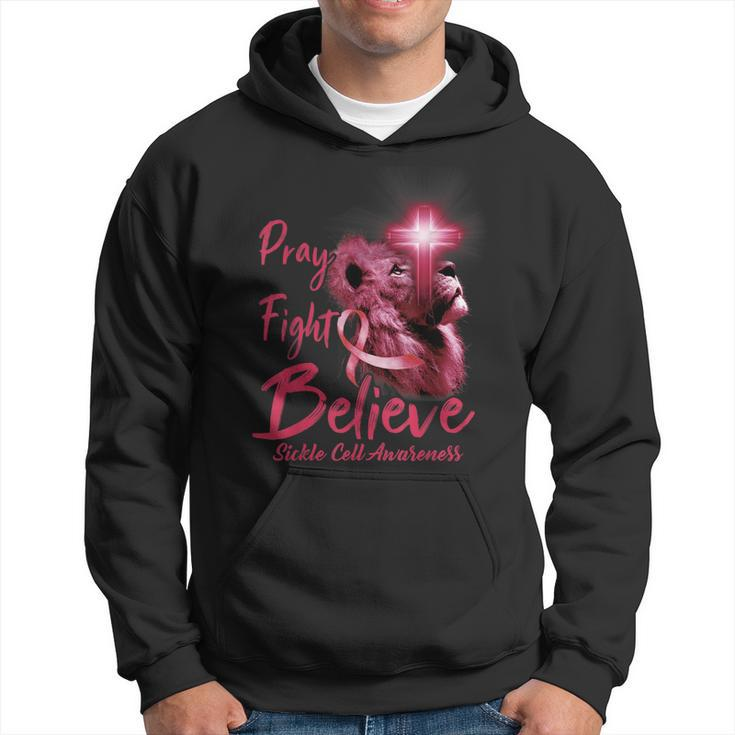 Christian Lion Cross Religious Quote Sickle Cell Awareness  Hoodie