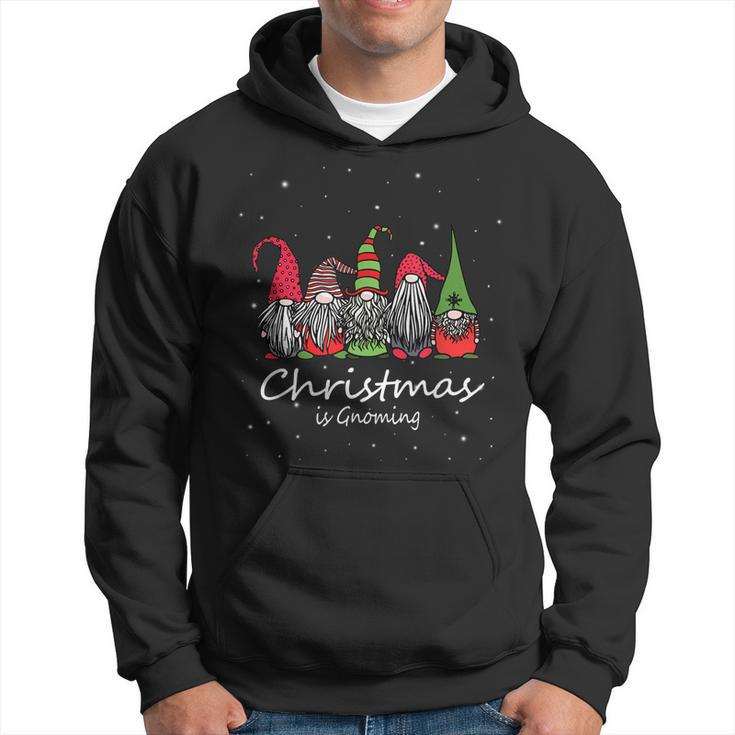 Christmas Is Gnoming God Jul Gnome Tomte Xmas Santa Idea  Men Hoodie Graphic Print Hooded Sweatshirt
