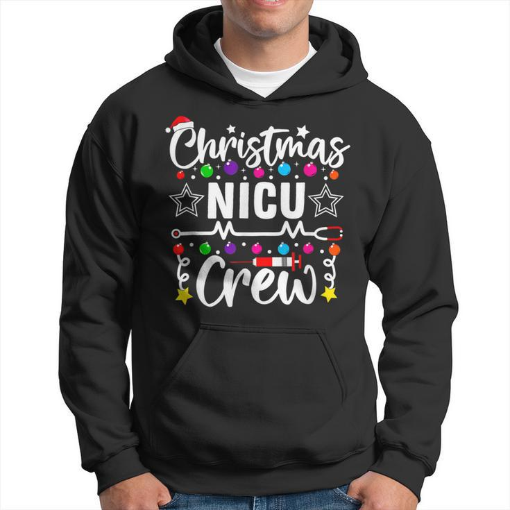 Christmas Nicu Crew Nurse Doctor Tech Neonatal Icu Squad  V2 Men Hoodie Graphic Print Hooded Sweatshirt