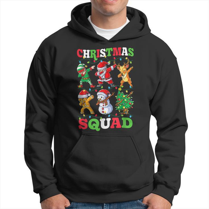 Christmas Squad Santa Dabbing Elf Family Matching Pajamas  V4 Men Hoodie Graphic Print Hooded Sweatshirt