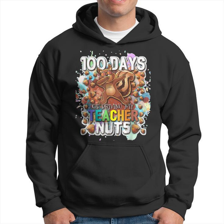 Cool 100 Days Of Driving My Teacher Nuts Dabbing Squirrel Men Hoodie Graphic Print Hooded Sweatshirt