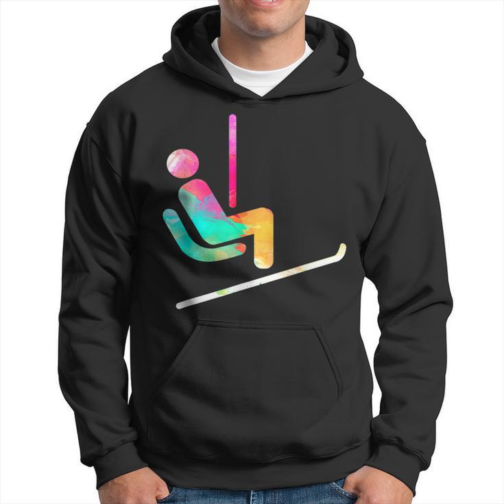 Cool Ski Skier Art Winter Sports Skiing Athlete Holiday  Men Hoodie Graphic Print Hooded Sweatshirt