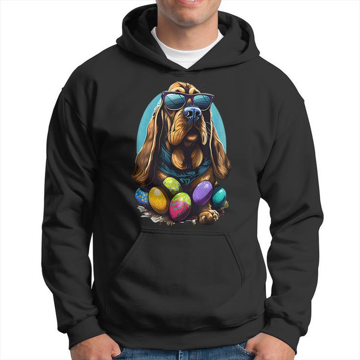 Cute Bloodhound Easter Eggs Dog Costume Womens Mens Kids  Hoodie