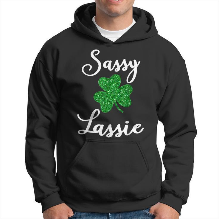 Cute Sassy Lassie Shirt Irish Shamrock Funny St Patricks Day  Hoodie