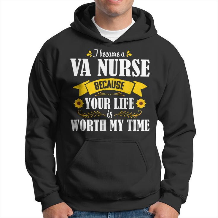 Cute Sunflower Quote Va Nurse Veteran Nursing Gift Women  Men Hoodie Graphic Print Hooded Sweatshirt
