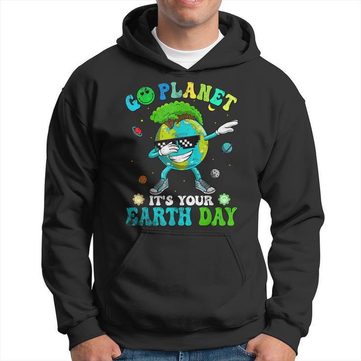Dabbing Earth Day 2023 Groovy Go Planet Its Your Earth Day  Hoodie