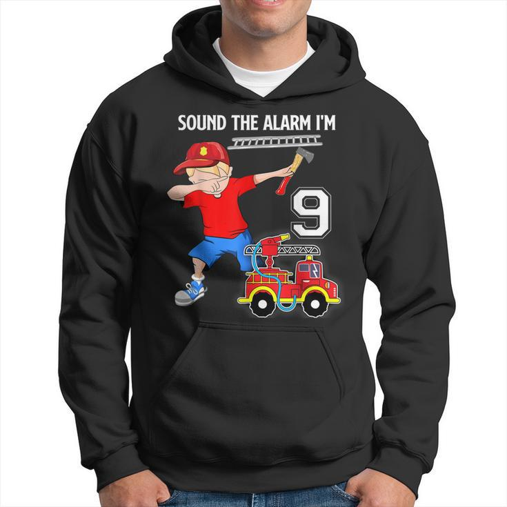 Dabbing Fire Fighter Truck 9 Years Old Birthday T   Hoodie