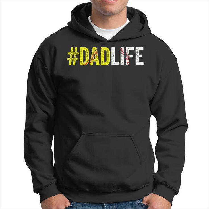 Dad Life Softball Daddy Baseball Sports Lover Fathers Day  Hoodie