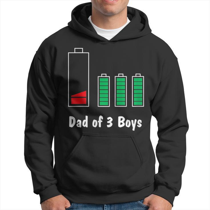 Dad Of 3 Boys Froms Son Fathers Day Low Battery Classic Hoodie