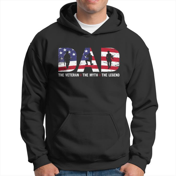 Dad The Veteran The Myth The Legend Veterans Day Hoodie
