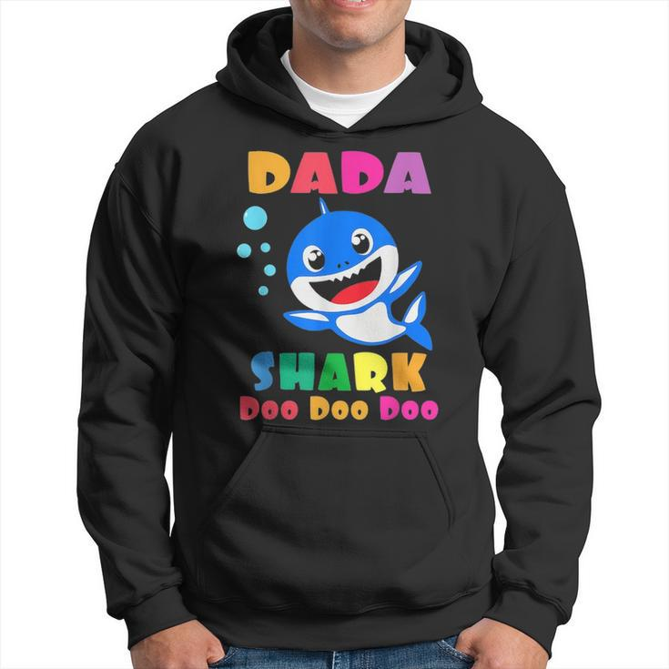 Dada Shark  Funny Fathers Day Gift For Mens Dad Hoodie