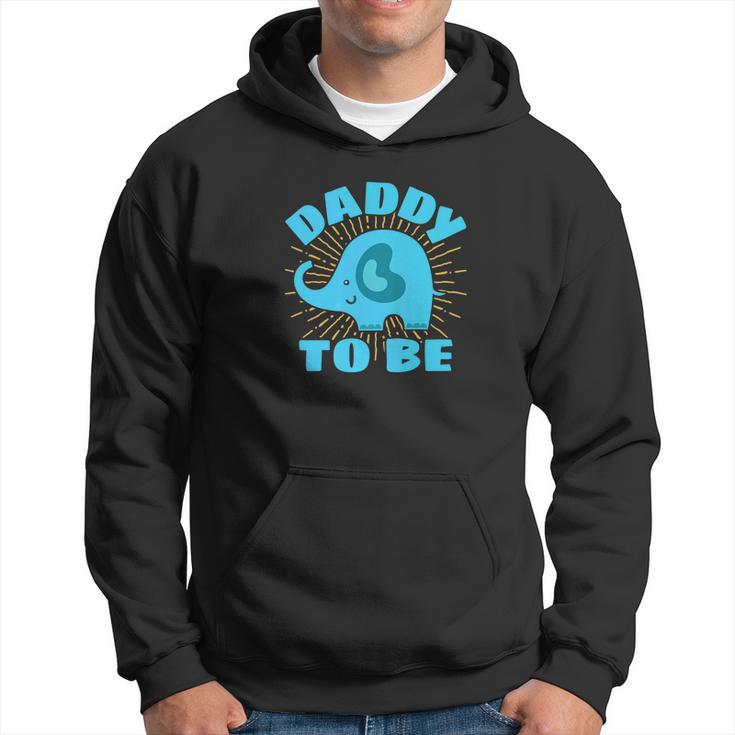 Daddy To Be Elephant Blue Gender Reveal Baby Shower Men Hoodie