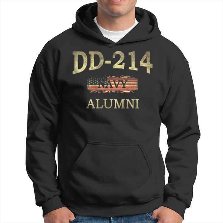 Dd214 Navy Alumni American Flag Military Retired Veteran Hoodie