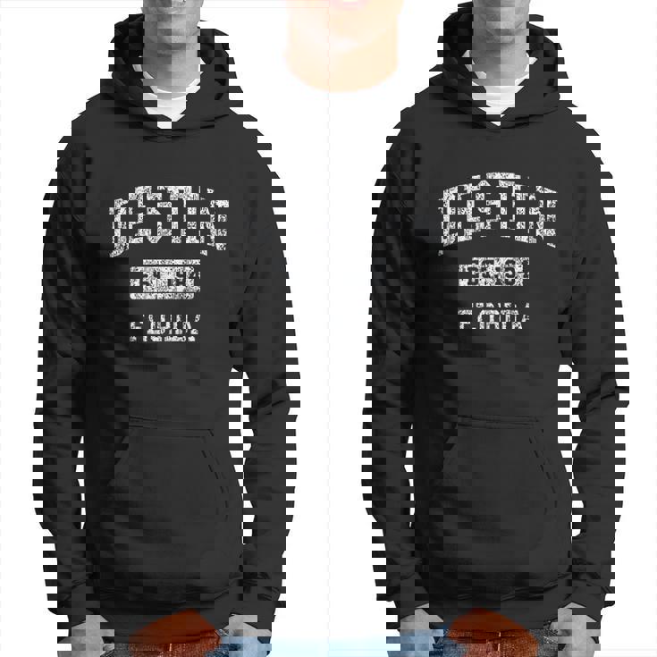 Destin Florida Fl Vintage Established Sports Men Hoodie