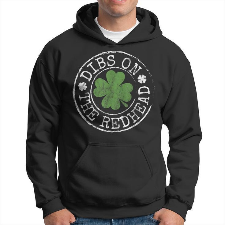 Dibs On The Redhead Funny Clovers Stamp St Patricks Day  Hoodie