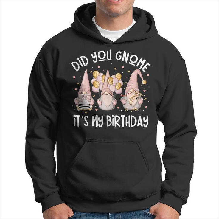 Did You Gnome Its My Birthday  Cute Gnomies Balloons  Hoodie