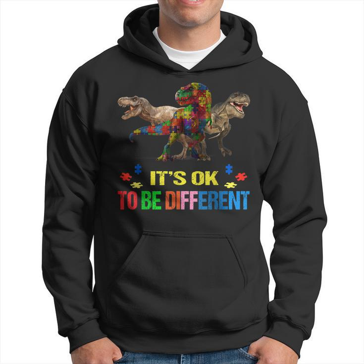 Dinosaur Autism Awareness Days Its Ok To Be Different  Hoodie